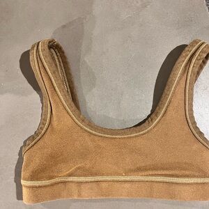 Skims brown bralette small crop top